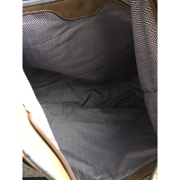 Hobo Brown Unbranded Faux Leather Satchel Purse Shoulder Handbag Large 19"x14"x6 - Picture 10 of 10